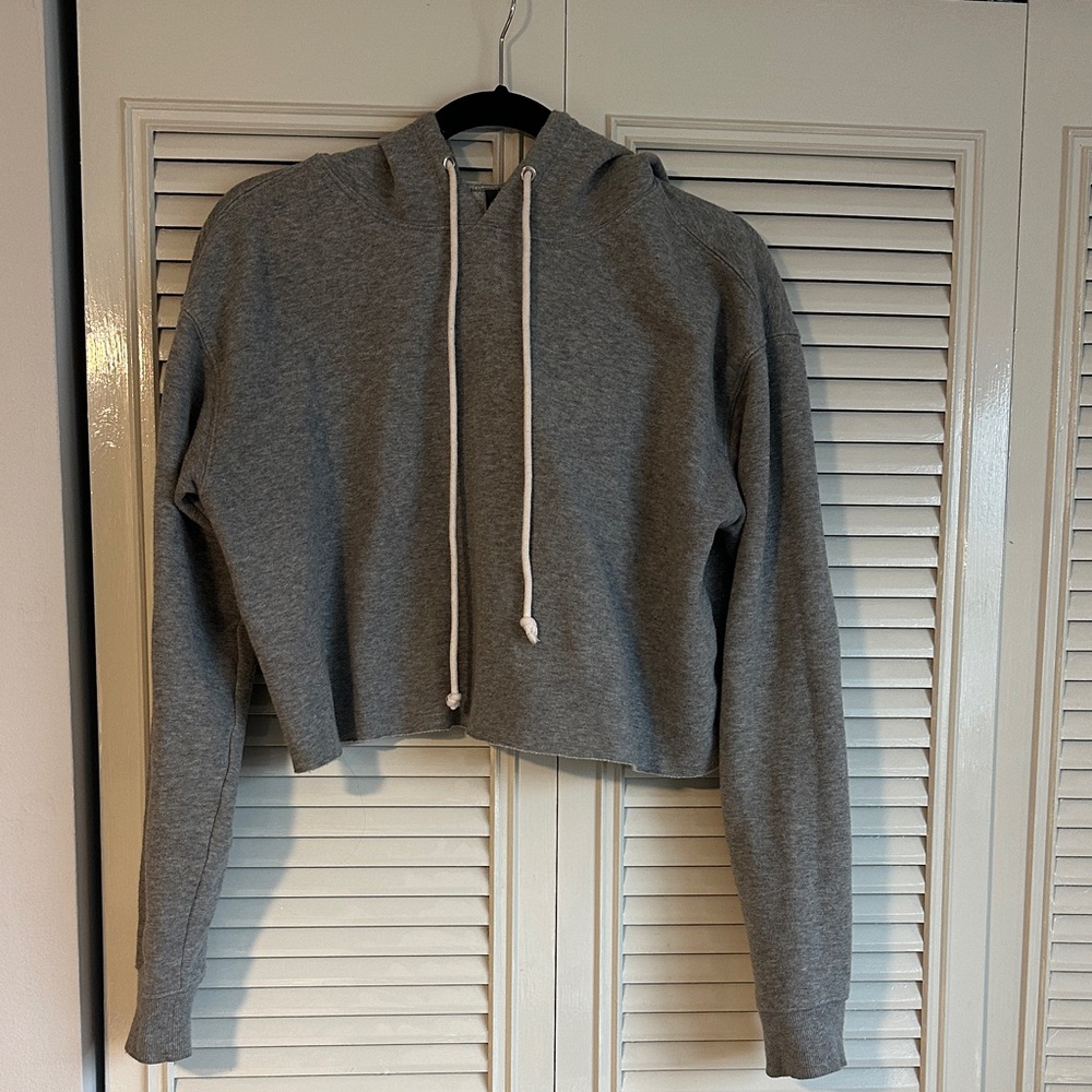 Wild Fable Gray Cropped Hoodie Small